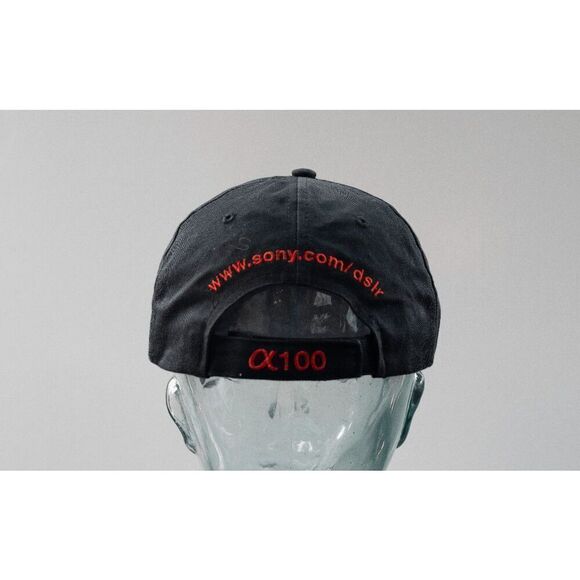 Sony Alpha Series Camera a100 Embroidered Logo Hat Baseball Cap Black - Picture 6 of 11